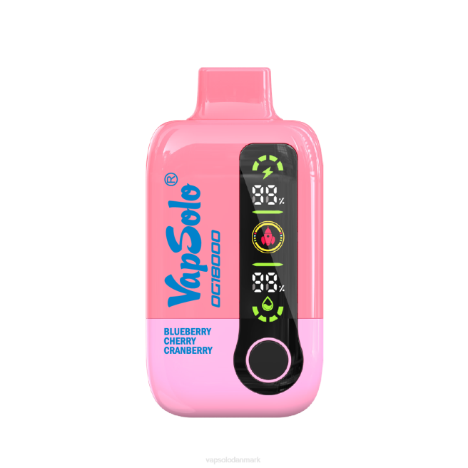 VapSolo DG18000 engangs vape | Vapsolo Puff NTP849 blåbær kirsebær tranebær