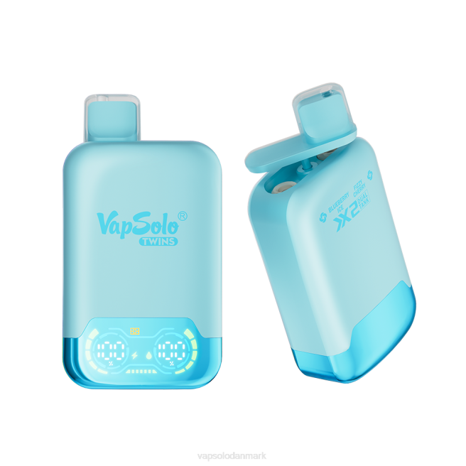 VapSolo TWINS engangs vape | Vapsolo Pris NTP827 blåbæris og brusende kirsebær